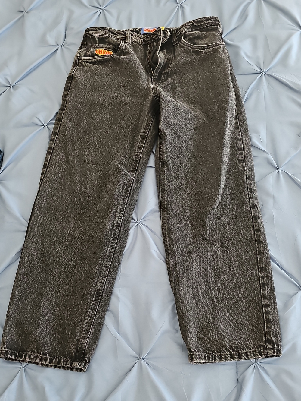 Empyre Men's Washed Black Relaxed Fit Jeans